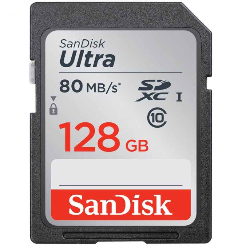 SanDisk Ultra SDXC 128GB 80MB/s Class 10 UHS-I;