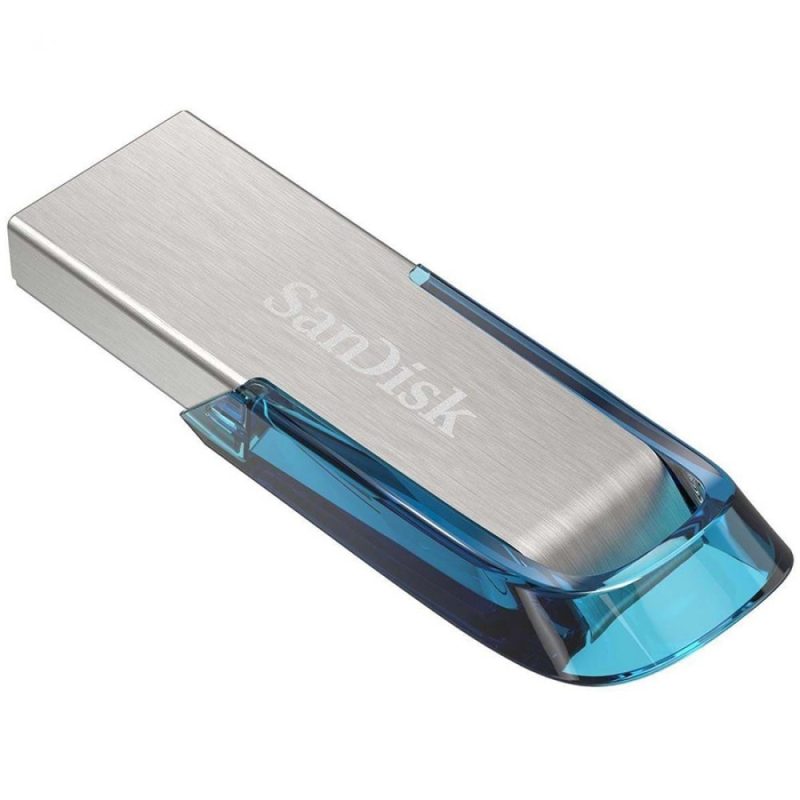 SanDisk Ultra Flair 128GB, USB 3.0, 150MB/s read - Tropical Blue