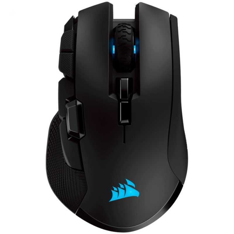 CORSAIR IRONCLAW RGB WIRELESS, Rechargeable with SLISPSTREAM, Black, Backlit RGB LED, 18000 DPI, Optical
