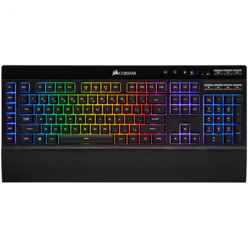 Corsair Gaming K57 RGB Wireless Gaming Keyboard with SLIPSTREAM WIRELESS Technology, Backlit RGB LED, Black (NA)
