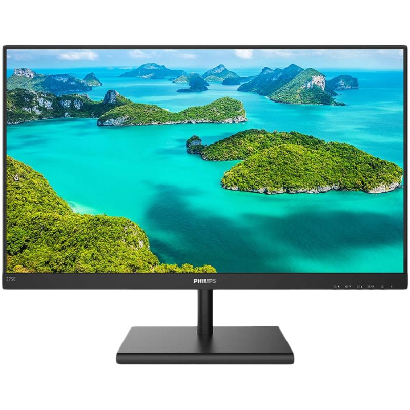 PHILIPS Monitor 275E1S 27'' IPS, 2560x1440 (QHD), 75Hz, 4ms, 250 cd/m2, 1000:1, Adaptive Sync, D-SUB, HDMI, DP