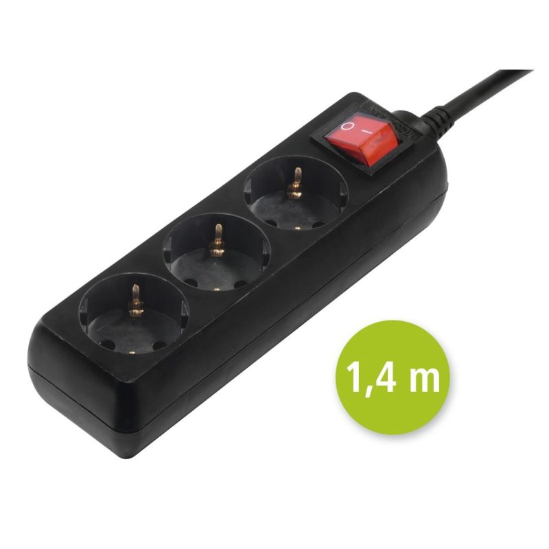 HAMA Разклонител 3гнезда, 1.4м,черен с бутон вкл/изкл - Image 5