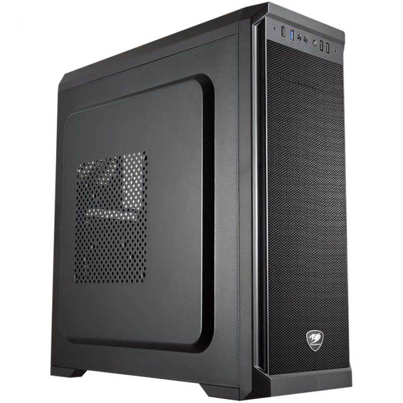 Chassis COUGAR MX330-X Mid-Tower, Mini-ITX/Micro-ATX/ATX, Max. Graphics Card Length-350mm/12.8 (Inch), Max. CPU Cooler Height-155mm/6.1 (Inch), CM, USB3.0x2/USB2.0 x1/Micx1/Audio x1, Water cooling support