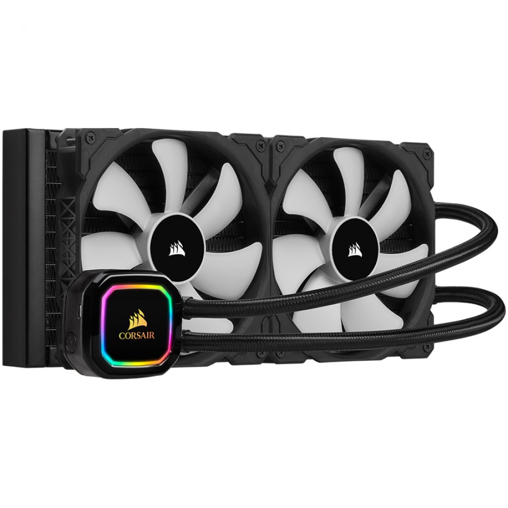 CORSAIR iCUE H115i RGB PRO XT, 280mm Radiator, Dual 140mm PWM Fans, Software Control, Liquid CPU Cooler