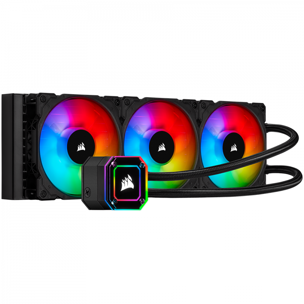 CORSAIR iCUE H150i ELITE CAPELLIX Liquid CPU Cooler, 360mm Radiator, Triple 120mm ML RGB PWM Fans, Intel: LGA1700 (with separate bracket)/LGA1200/LGA115X/LGA20XX, AMD: AM5/AM4/sTRX4/sTR4, 5Y warranty, black