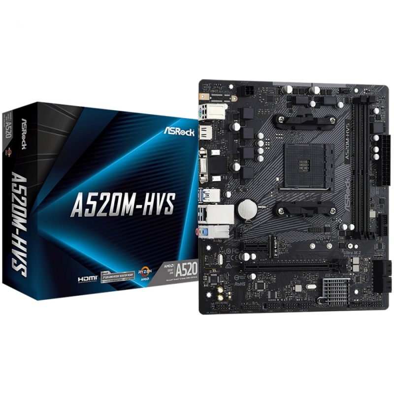 ASROCK A520M-HVS mATX AM4 DDR4