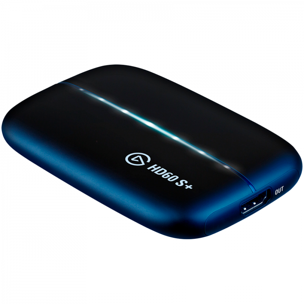 Elgato Game Capture HD60 S+, HDMI Input and Output, 2160p30, 1080p60 HDR, 1080p60, 1080p30, 1080i, 720p60, 576p, 480p Capture Resolutions, 112x75x19mm, 115g, Plug & Play, 1080p60 HDR Capture, 4K60 HDR 10 Passthrough, Instant Gameview, Flash Recording