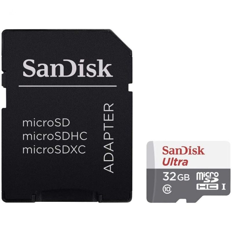 SanDisk Ultra microSDXC 32GB + SD Adapter 100MB/s Class 10 UHS-I- Tablet Packaging