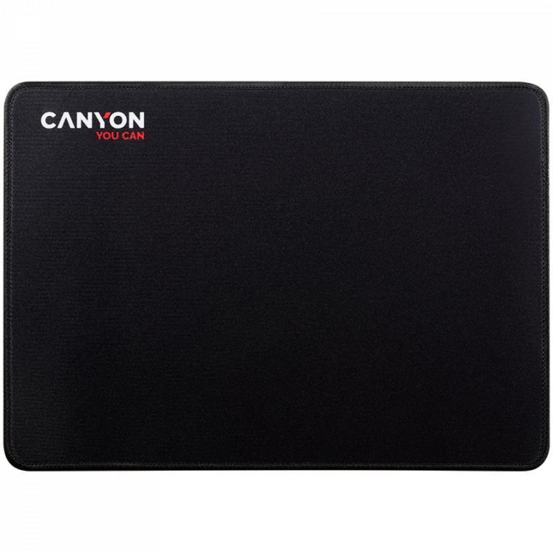 CANYON MP-4, Mouse pad,350X250X3MM,Multipandex,fully black with our logo (non gaming),blister cardboard