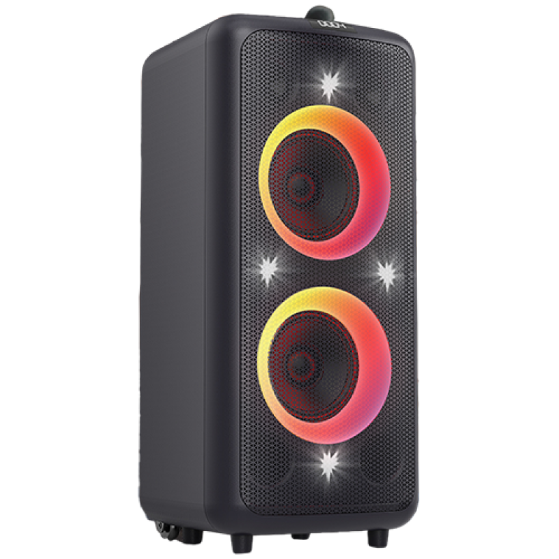 Multimedia Speakers F&D PA300, Bluetooth 5.0, RMS: 100W(50W*2), Subwoofer: 7", LED display, Multicolor, FM, Optical, USB, AUX, Remote control, microphone, Built-in 7Ah rechargeable battery