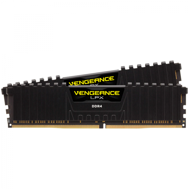 CORSAIR DDR4, 3200MHz 16GB 2x8GB Dimm, 16-20-20-38, XMP 2.0, Vengeance LPX black Heatspreader, Black PCB, 1.35V