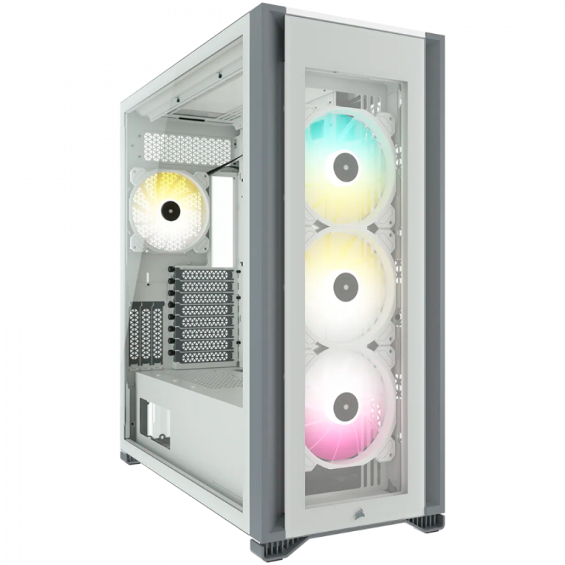 Corsair iCUE 7000X RGB Tempered Glass Full Tower Smart Case, White