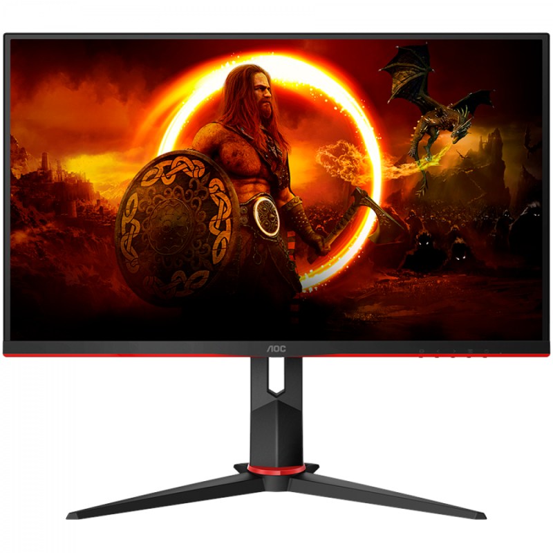 AOC Monitor LED 24G2U5/BK (23.8'', IPS, 16:9, 1920x1080, 1ms MTR, 1000:1, 100M:1, 178/178, 250 cd/m2, 3H, FreeSync, Borderless, Pivot, Swivel, Tilt, Height ajust., HDCP, DP, HDMI, VGA, Speakers, Tilt) 3y