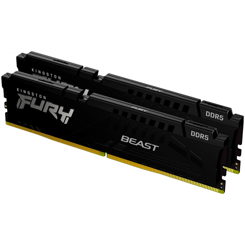 Kingston DRAM 32GB 5200MT/s DDR5 CL40 DIMM (Kit of 2) FURY Beast Black XMP