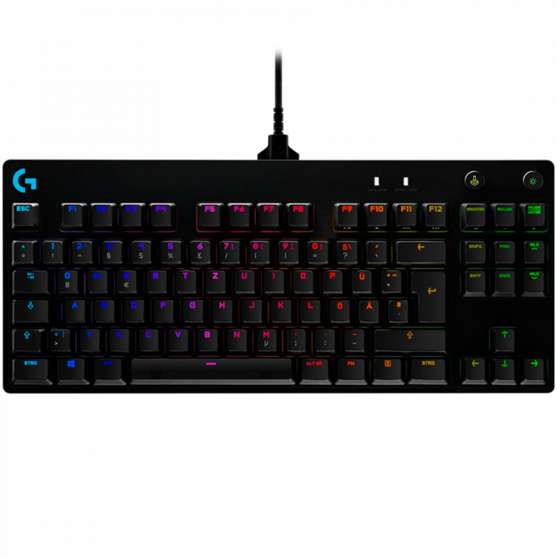 LOGITECH G PRO TKL Corded Mechanical Gaming Keyboard - BLACK - US INT'L - USB - CLICKY