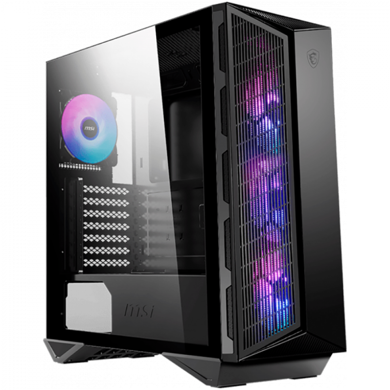 MSI MPG GUNGNIR 111R, Mid-Tower, ATX/Micro-ATX/Mini-ITX, 2x USB 3.2 Gen 1 Type-A, 1x USB 3.2 Gen 2x2 Type-C, 1x Audio/1x Mic, 4x 120mm ARGB Fans, Mesh Front Panel, 4mm Tempered Glass