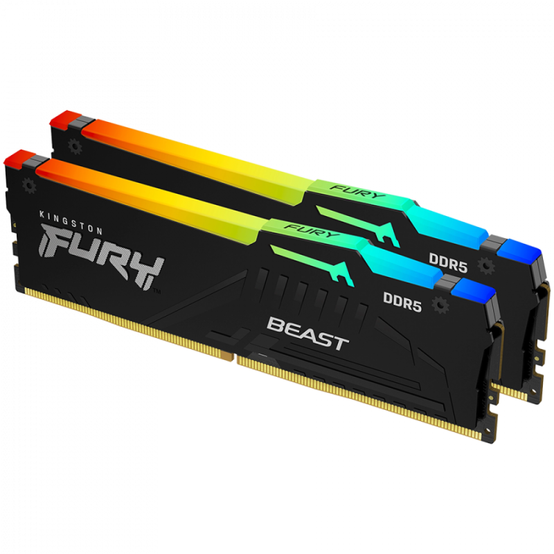 Kingston DRAM 32GB 6000MT/s DDR5 CL36 DIMM (Kit of 2) FURY Beast RGB EXPO