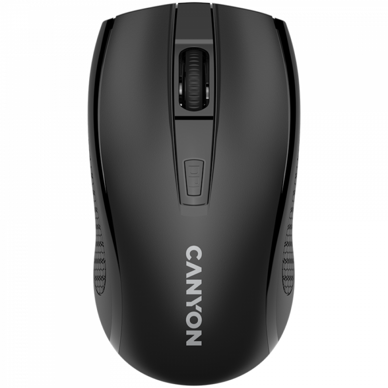 CANYON MW-7, 2.4Ghz wireless mouse, 6 buttons, DPI 800/1200/1600, with 1 AA battery ,size 110*60*37mm,58g,black