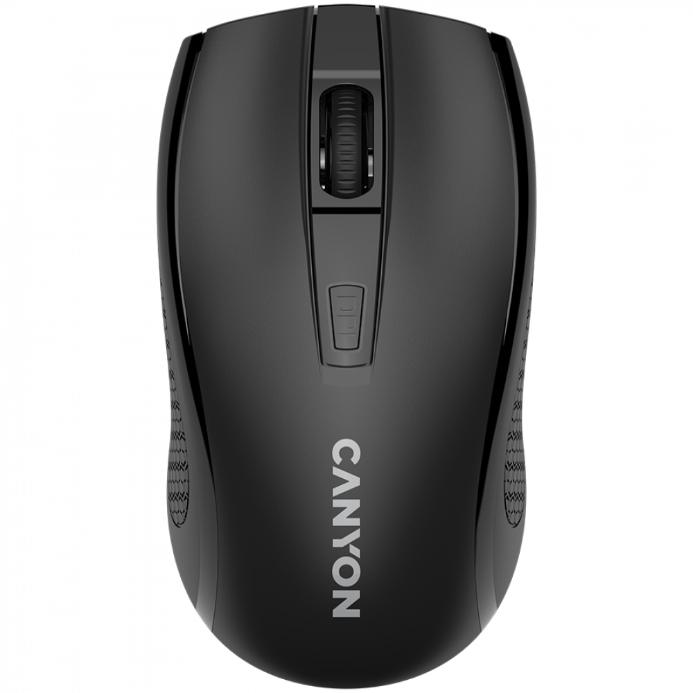 CANYON MW-7, 2.4Ghz wireless mouse, 6 buttons, DPI 800/1200/1600, with 1 AA battery ,size 110*60*37mm,58g,black