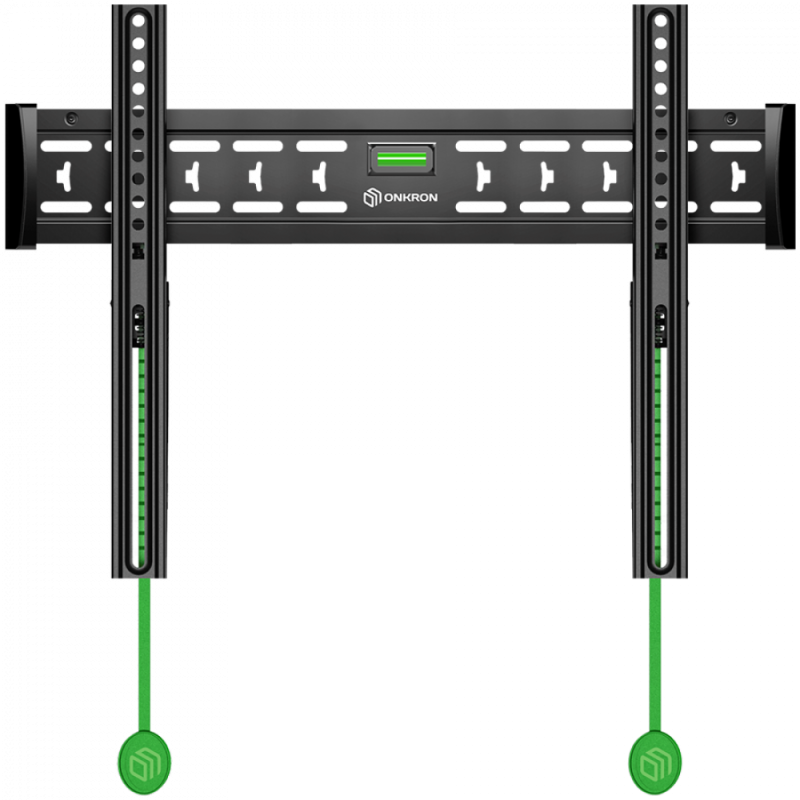 ONKRON Fixed TV Wall Mount for 43 to 85-inch Flat Panel TVs Digital Panels 68,2 kg, Black