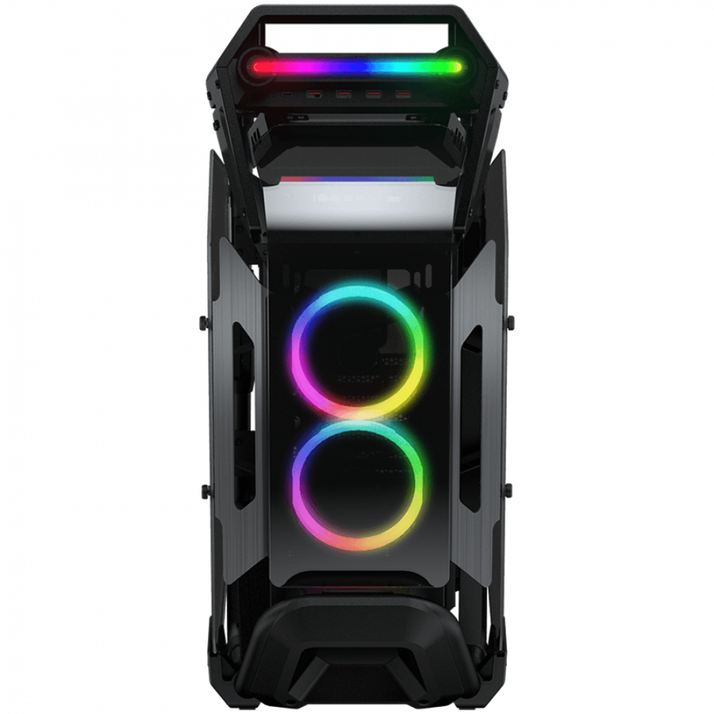 COUGAR Cratus, Mid Tower, Mini ITX, Micro ATX, ATX, CEB, E-ATX, Type C 3.1 x 1, USB 3.0 x 4, 4 Pole Headset Audio Jack x1, RGB Button, Tempered Glass x 4, 283 x 636 x 635 (mm)