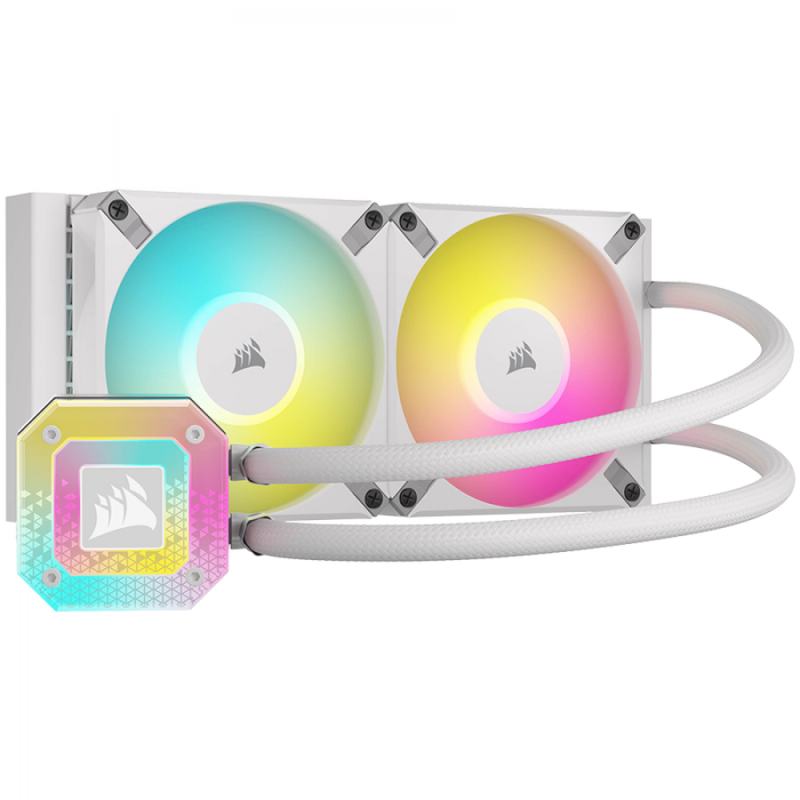 Corsair iCUE H100i ELITE CAPELLIX XT White, 240mm Radiator, Liquid CPU Cooler