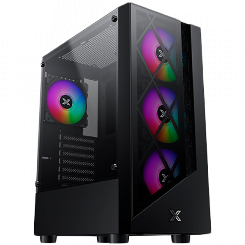 Xigmatek Duke EN49158, ATX/M-ATX/Mini ITX, USB3.0x1 & 2.0x2, Meshed & TG Frontpanel, Left TG, Front 4PCS X24F Fan