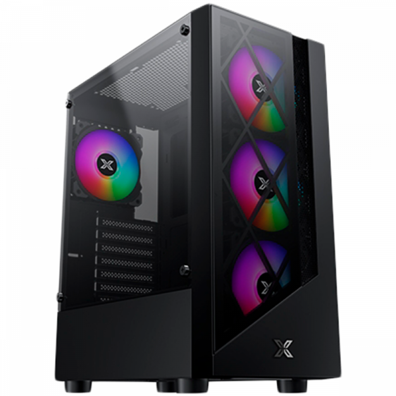 Xigmatek Duke EN49158, ATX/M-ATX/Mini ITX, USB3.0x1 & 2.0x2, Meshed & TG Frontpanel, Left TG, Front 4PCS X24F Fan