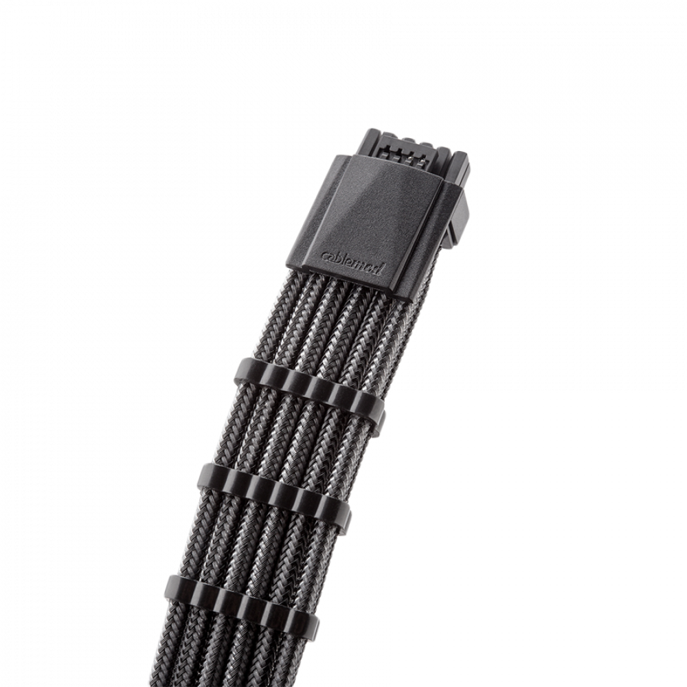 CableMod E-Series Pro ModMesh Sleeved 12VHPWR PCI-e Cable for Super Flower Leadex Platinum / Platinum SE / Titanium / V Gold Pro / V Platinum Pro, EVGA G7 / G6 / G5 / G3 / G2 / P2 / T2 (Carbon, Nvidia 4000 series, 16-pin to Dual 8-pin, 600mm)