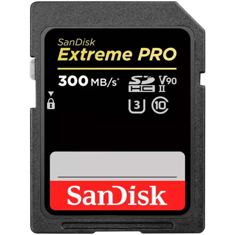SanDisk Extreme PRO 256GB SDXC Memory Card up to 300MB/s, UHS-II, Class 10, U3, V90