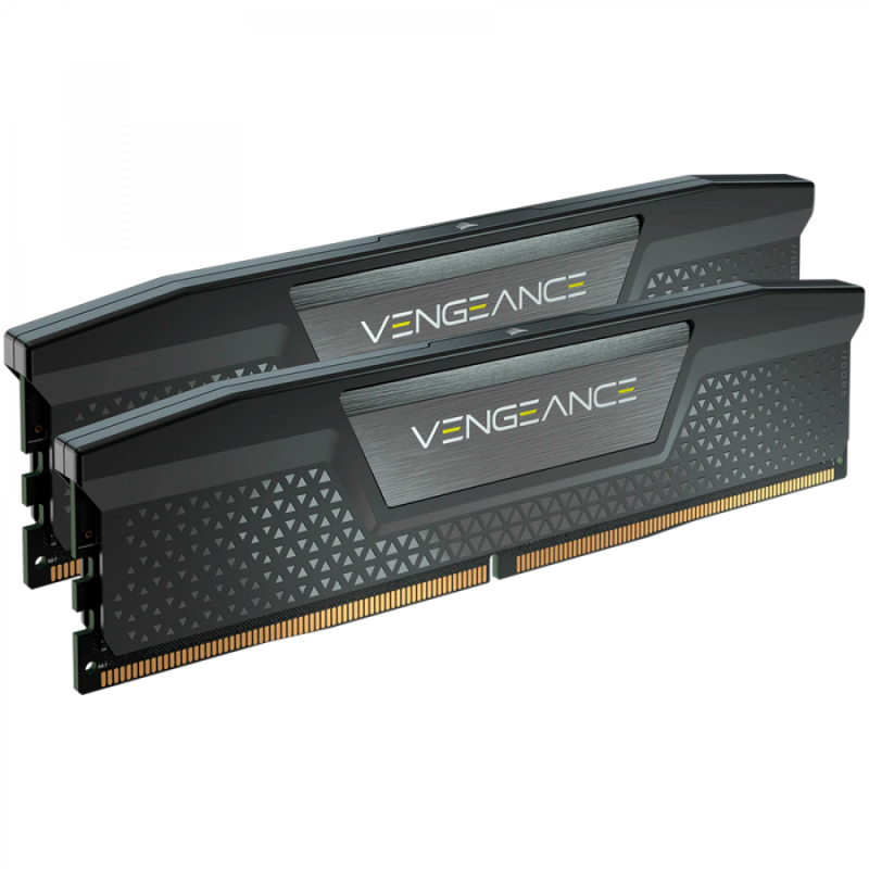 CORSAIR DDR5, 5200MT/s 32GB 2x16GB DIMM, 40-40-40-77, Std PMIC, AMD EXPO, VENGEANCE DDR5 Cool Grey Heatspreader, Black PCB, 1.25V