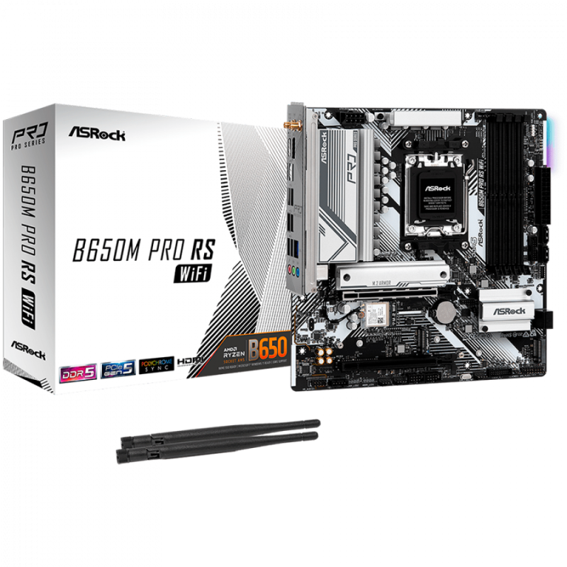 ASROCK MB B650 AM5 4 x DDR5  1 x HDMI 1 x DisplayPort 2 x M.2 4 x SATA3 Micro ATX