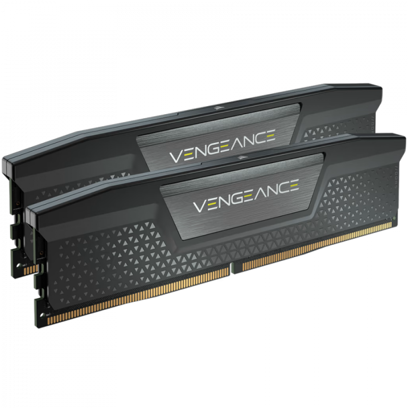 CORSAIR DDR5, 5600MT/s 32GB 2x16GB DIMM, 40-40-40-77, Std PMIC, XMP 3.0, VENGEANCE DDR5 Black Aluminium Heatspreader, High-performance PCB, 1.25V