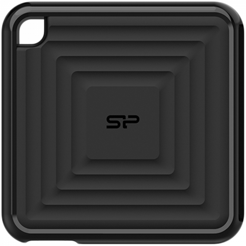 Silicon Power PC60 256GB Portable SSD SATAIII USB 3.2 Gen2 (Type-C) Portable SSD, R/W: up to 540MB/s; 500MB/s, Black