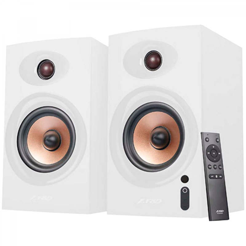 Multimedia Bluetooth Speakers R23BT White, Bluetooth 5.0, Optical, AUX, USB, 2*1" silk dome tweeter, 2*4" full range driver, 40W