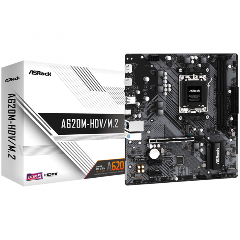 ASROCK A620M-HDV/M.2 mATX AM5 DDR5