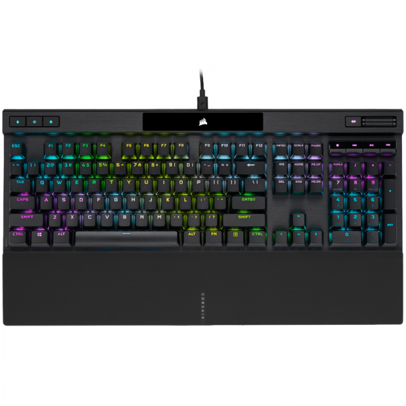 CORSAIR K70 RGB PRO Optical-Mechanical, Backlit RGB LED, Black, Black PBT Keycaps
