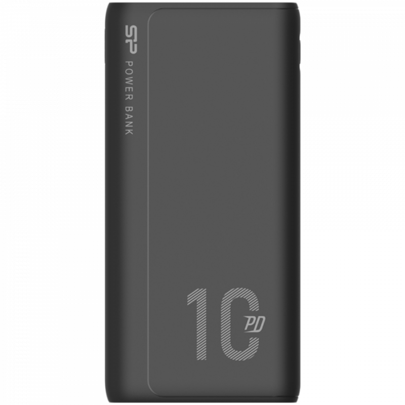 Silicon Power QP15 10.000mAh PowerBank > 500 charging cycles 2x USB A Out, 1x Micro USB in + 1x USB C In/out, Li-Polymer, 10000mAh, Fast Charge, Black