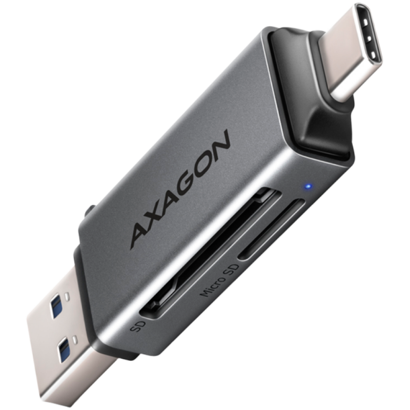 Axagon CRE-DAC External, Type-C+Type-A 2-slot SD/microSD