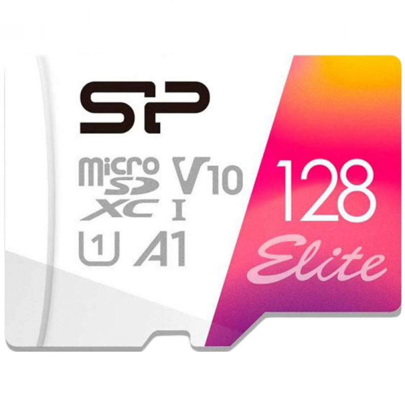 SILICON POWER 128GB Elite microSDHC/SDXC U1 V10 Full HD 1080p