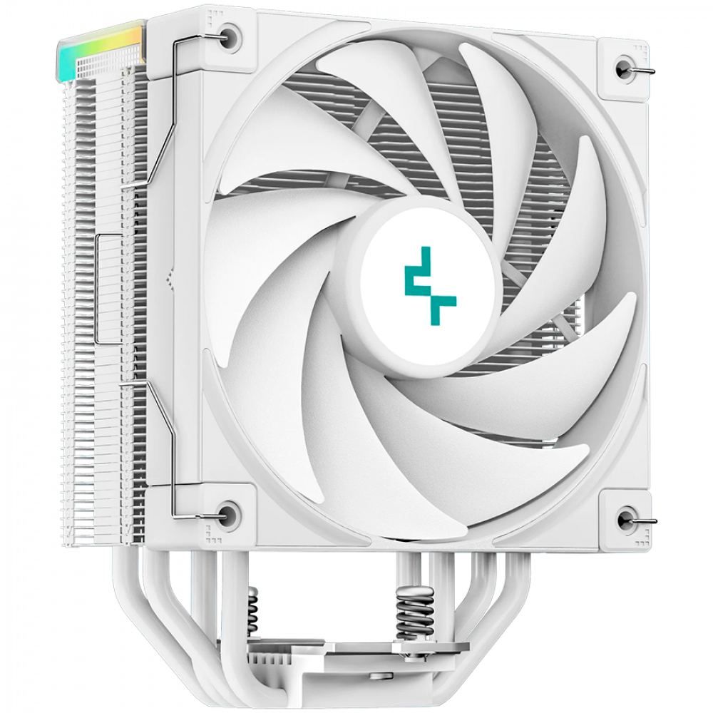 DeepCool AK400 Digital WH, CPU Air Cooler, 1x120mm FK120 PWM Fan, Digital Display, ARGB, TDP 220W, 4 Heatpipes, White, LGA1700/1200/115x, AMD AM5/AM4, 126x97x156 mm(LxWxH), 3Y, R-AK400-WHADMN-G