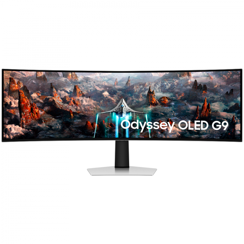 Monitor LED Samsung LS49CG934SUXEN Odyssey G93SC, 49" DQHD Curved 1800R 32:9 (5120x1440) QD-OLED 240z, 250 cd/㎡, 1m:1, DisplayHDR True Black 400, 0.03ms(GTG), 178/178, FS PP, 1xDP 1xHDMI, 2x5W Speakers, Tilt/HeightAdj, Remote, VESA 100x100, 2Y