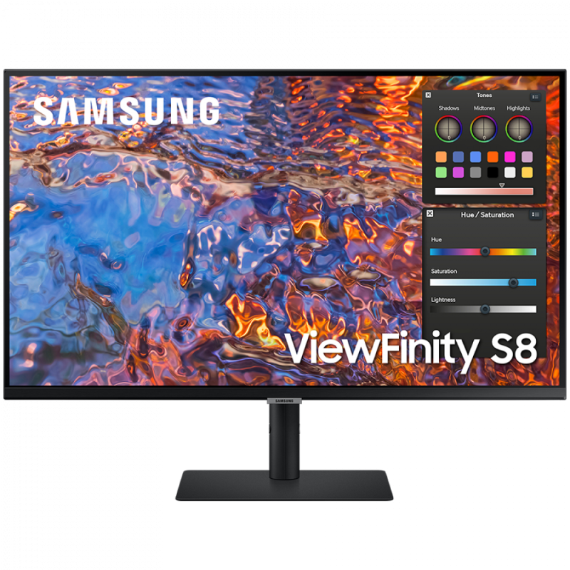Monitor LED Samsung LS32B800PXPXEN HRM S80PB, 32'' UHD FLAT 16:9 (3840x2160) IPS 60Hz, 350 cd/2, 1000:1, HDR600, 5ms, 178/178, 1xDP 1xHDMI, 3xUSB 3.0, 1xUSB-C (90W), 3.5 Jack, Tilt/Pivot/Swivel/HeightAdj, VESA 100x100, 3Y