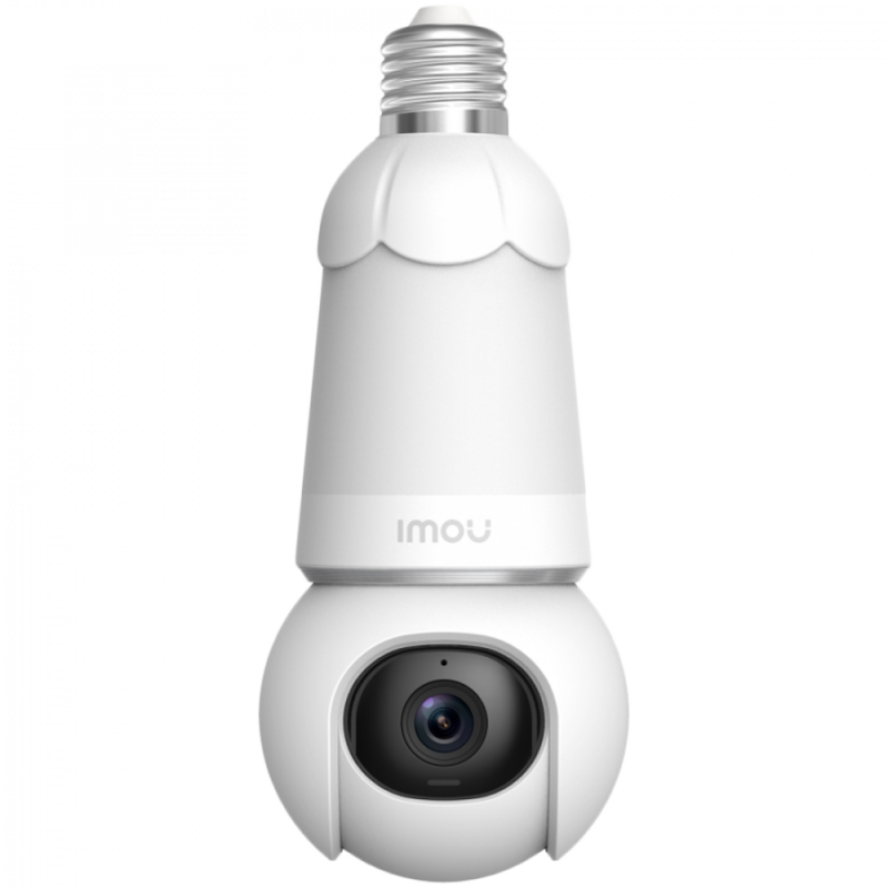 Imou 5MP Wi-Fi PTZ Bulb camera, H.265, 2.8 mm lens, Smart Full-Color Night Vision, Panoramic Pan & Tilt (340° Coverage), Built-in Mic & Speaker, Siren, Built-in Spotlight, Wi-Fi 6, Human/Vehicle Detection, Smart Auto Tracking, 350 Lumen