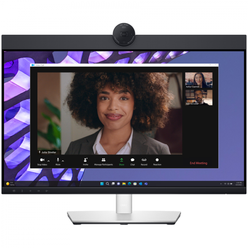 Monitor DELL P2424HEB Video Conferencing 24", 1920x1080 FHD, IPS Antiglare, 16:9, 1000:1, 250 cd/m2, 8ms/5ms, 178/178, 2xDP, HDMI, 2xUSB-C (DP/PD), USB-B, 3xUSB-A, RJ-45, Audio line out, 2x5W Speaker, Cam, Mic, Tilt, Swivel, Pivot, Height Adjust, 3Y