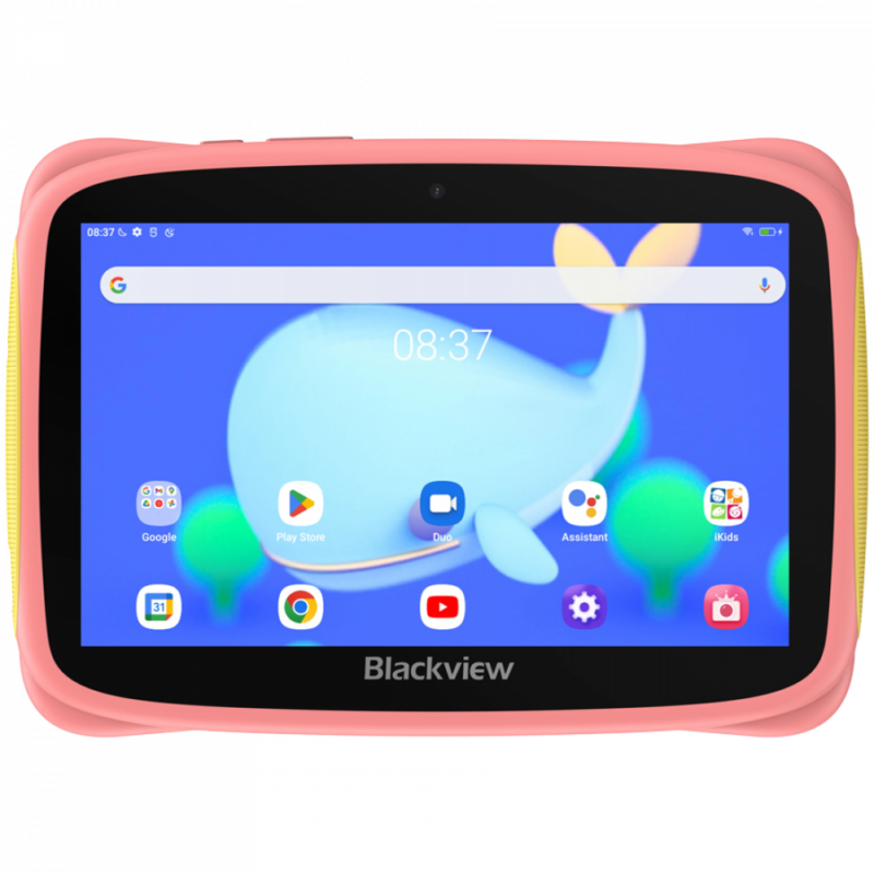 Blackview Tab 3 Kids, Pink, 7-inch HD 1024*600, 7731E Quad-core 1.3GHz, Front 0.3MP; Rear 2MP Camera, 2GB/32GB, 3280mAh battery, Doke 3.0 Go (Android 13), WiFi version, 802.11 b/g/n(2.4GHz), Bluetooth