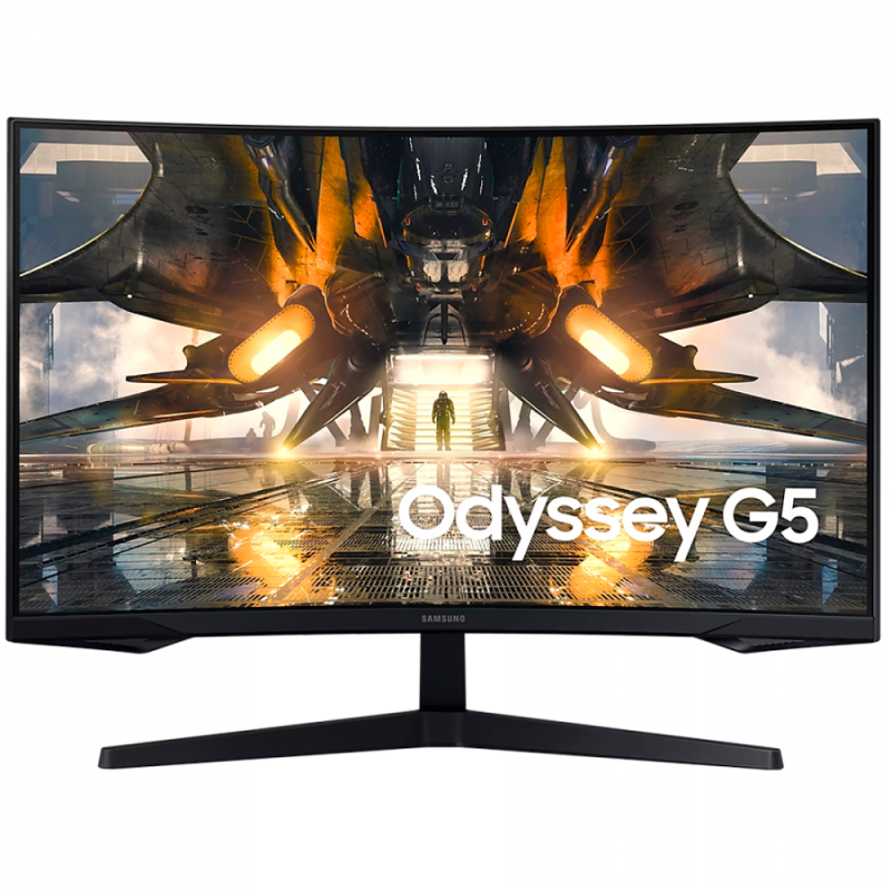 Monitor LED Samsung LS32CG552EUXEN Odyssey G55C, 32" WQHD Curved 1000R 16:9 (2560x1440) VA 165Hz, 300 cd/㎡, 2500:1, HDR10, 1ms (MPRT), 178/178, FS, 1xDP 1xHDMI, 3.5 Jack, Tilt, VESA 75x75, 2Y