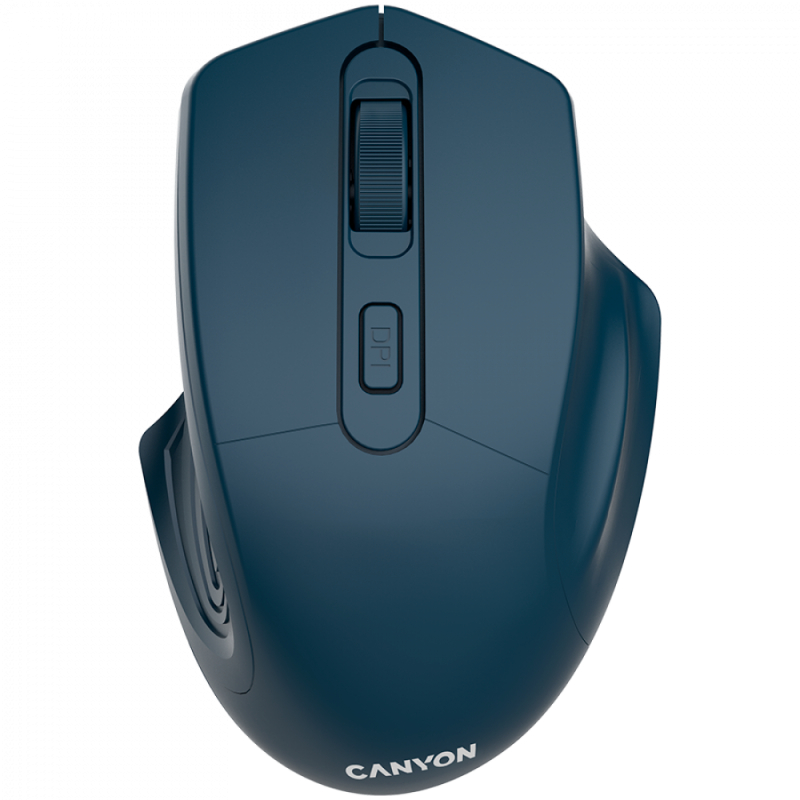 CANYON MW-15, 2.4GHz Wireless Optical Mouse with 4 buttons, DPI 800/1200/1600, Dark Blue, 115*77*38mm, 0.064kg
