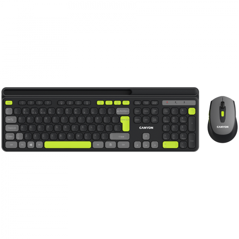 CANYON HSET-W5 EN Keyboard+Mouse AAA+AA Wireless Black