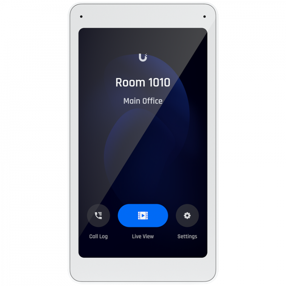 Ubiquiti UA-Intercom-Viewer Display that pairs with the Access Intercom for visitor screening and remote access control, to mount in multiple locations throughout your building.